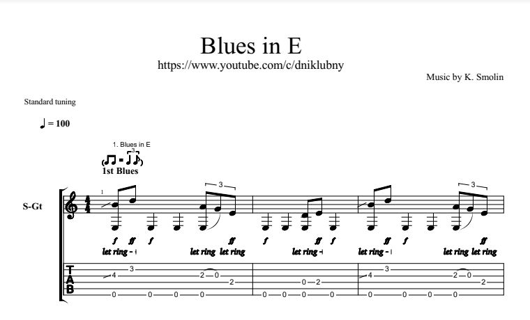 Blues in E