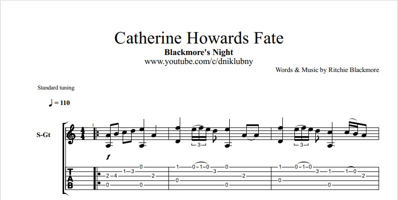Catherine Howards Fate на гитаре