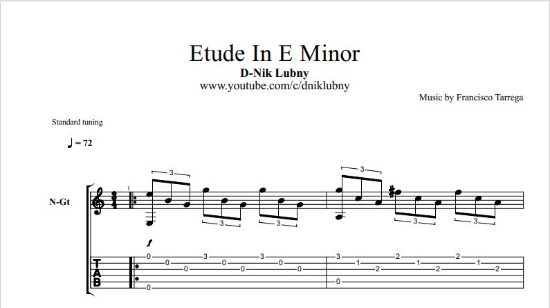 Etude Tarrega