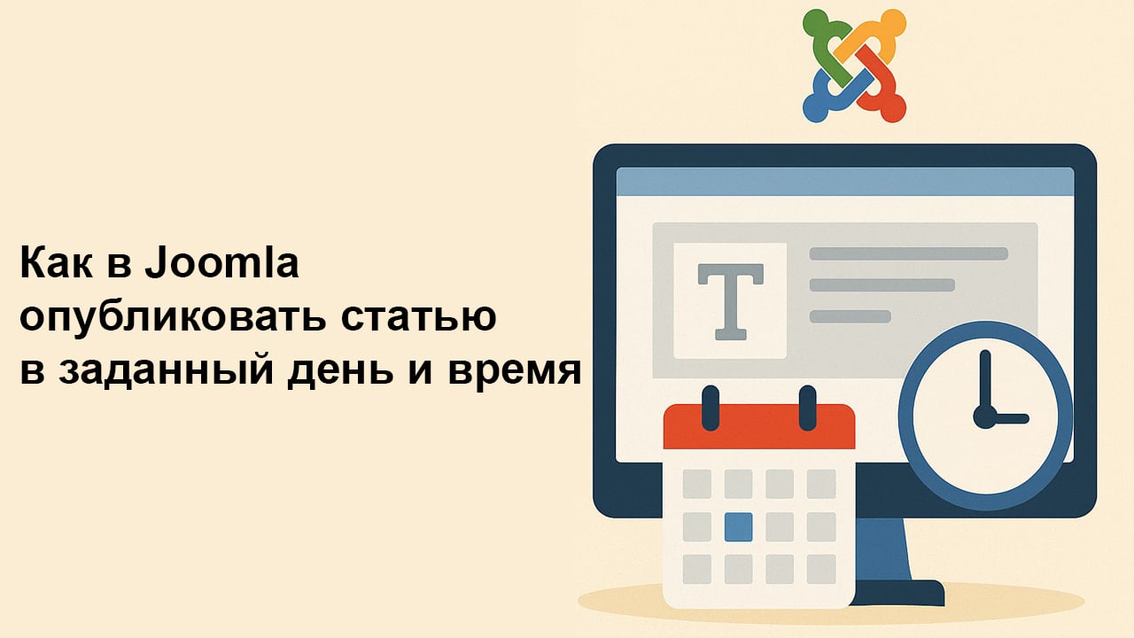 Планирование публикаций в Joomla