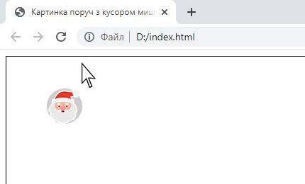 JS движение за курсором