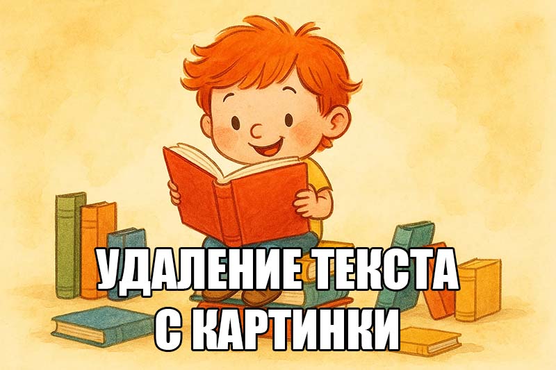 Удалить текст с фото