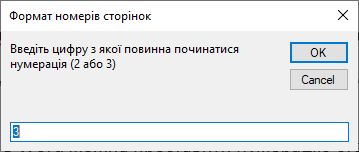 Формат номерів сторінок