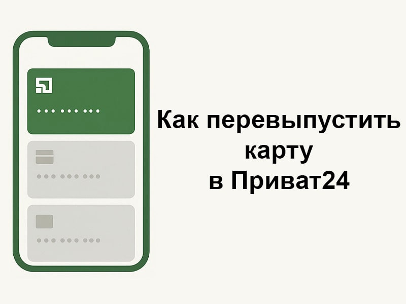 Перевыпуск карты ПриватБанк