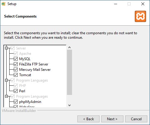 Компоненти XAMPP