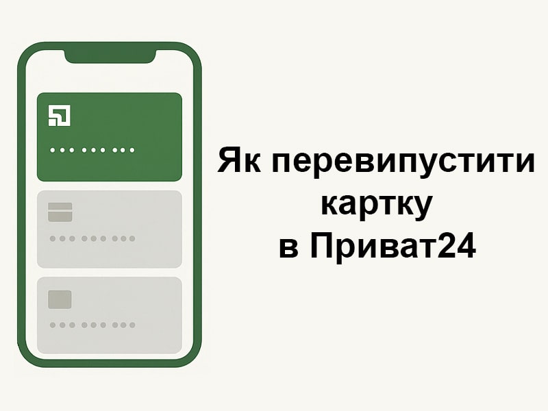Перевипуск картки ПриватБанк