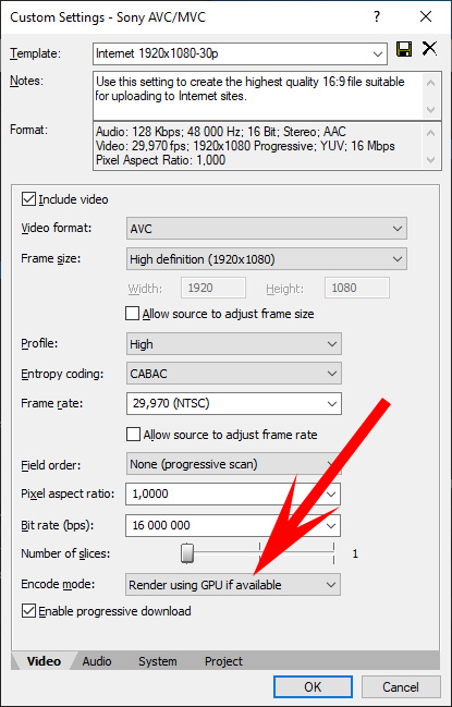 Render using GPU if available